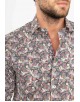 ENZO105-1 Chemise STRETCH motifs SKULL en slim fit