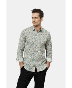 ENZO105-5 Chemise STRETCH motifs CARS en slim fit