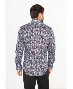 ENZO105-6 STRETCH slim fit shirt SKYVIEW