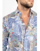 ENZO105-8 Chemise STRETCH motifs CITY en slim fit