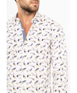 ENZO-107-01 "PREMIUM" shirt PIUMINO prints slim fit