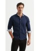 ENZO-118-05 Chemise coton - Marine