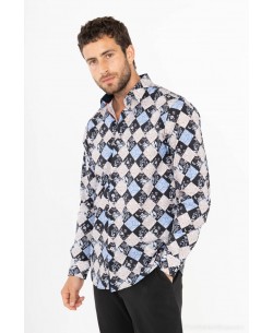 ENZO-208-03 "PREMIUM" shirt JACQUARD prints comfort fit