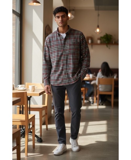 FLA003-4 Chemise en flanelle 