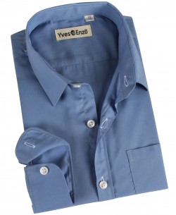 KIDS-901-2 Chemise bleue enfants de 6 à 16 ans
