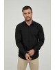 SLIM1009-10 Chemise unie noire slim fit