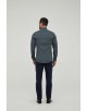 SLIM1009-19 Chemise unie grise en slim fit
