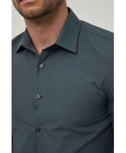 SLIM1009-19 Dark grey shirt slim fit