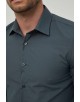 SLIM1009-19 Chemise unie grise en slim fit