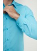 SLIM1009-5 Turquoise blue shirt slim fit