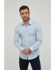 ENZO-043-78 Chemise slim fit STRETCH bleu