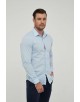 ENZO-043-78 Chemise slim fit STRETCH bleu