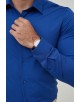 SLIM1009-8 Chemise unie bleu roy en slim fit