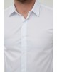 SLIM1009-99 Chemise unie blanche en slim fit