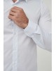 SLIM1009-99 Chemise unie blanche en slim fit