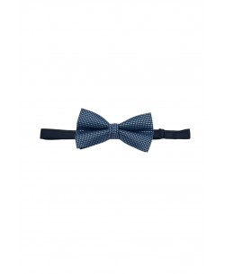 NP-P1301 Blue printed bow tie in box & pocket square