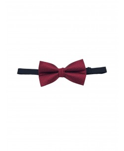 NP-P1306 Burgundy printed bow tie in box & pocket square