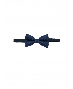 NP-P1307 Navy printed bow tie in box & pocket square