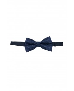 NP-P1311 Navy printed bow tie in box & pocket square