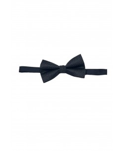 NP-P1316 Black printed bow tie in box & pocket square