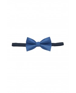 NP-P1318 Blue printed bow tie in box & pocket square