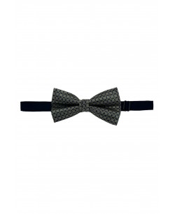 NP-P1324 Yellow and blue printed bow tie in box & pocket square