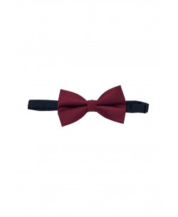 NP-P1327 Burgundy printed bow tie in box & pocket square