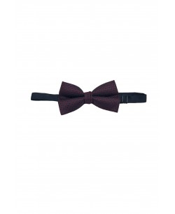 NP-P1330 Burgundy printed bow tie in box & pocket square