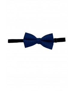 NP-P1334 Blue printed bow tie in box & pocket square