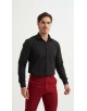 M0800-2 Chemise coupe ajustée - Noir