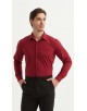 M0800-4 Chemise coupe ajustée - Bordeaux