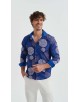M0801-07 Stretch shirt adjusted fit - Blue
