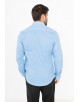 T04-7 Chemise slim fit  bleu ciel STRETCH 