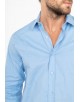 T04-7 Chemise slim fit  bleu ciel STRETCH 