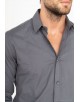 T04-8 Chemise slim fit grise STRETCH 