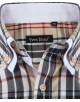 YE-1507029-1 Chemise double col grande taille à carreaux tartans du 2XL au 6XL