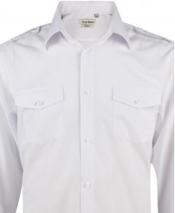 YE-2009L Chemise pilote blanche en confort fit