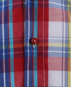 SLIM5160-1 Red checks shirt slim fit