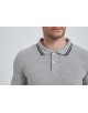 YE-8845-10 Polo gris col bicolor