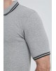 YE-8845-10 Polo gris col bicolor