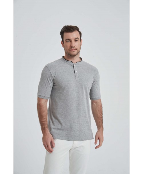 YE-8846-10 Polo gris col mao