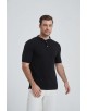 YE-8846-02 Polo noir col mao