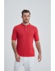 YE-8846-20 Polo rouge vintage col mao