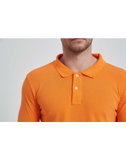 YE-8847-04 Polo orange coupe ajustée