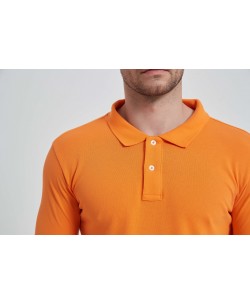 YE-8847-04 Polo orange coupe ajustée