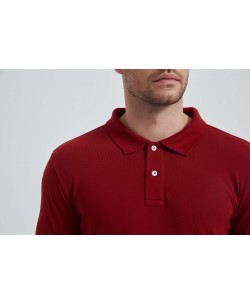 YE-8847-07 Adjusted fit polo in burgundy