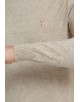 YE-6735-75 Beige jumper with funnel neck & logo 