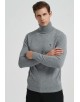 YE-6741-79 Grey turtle neck jumpers with logo