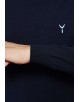 YE-6741-81 Navy blue turtle neck jumpers with logo