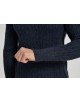 YE-6851-82 Cable knit crew neck jumper with logo in navy blue vintage